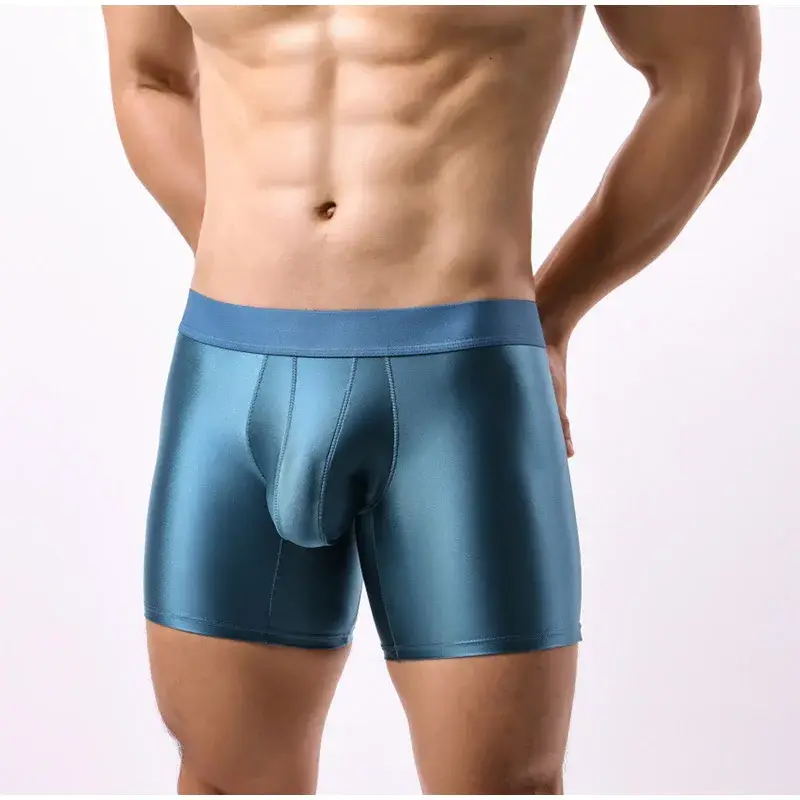 M-xxl Mens Underwear Boxers Solid U Pouch Panties For Man Extended Leg Boxer Shorts Homme Middle Waist Sports Underpants Male — image 1