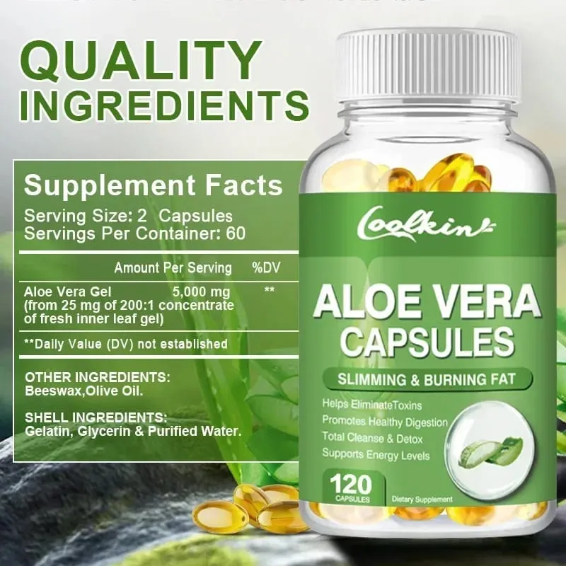 Aloe Vera Extract Capsules - Supports Intestinal Digestive and Immune Health Relieves Constipation and Balances Stomach AcidSu — image 4