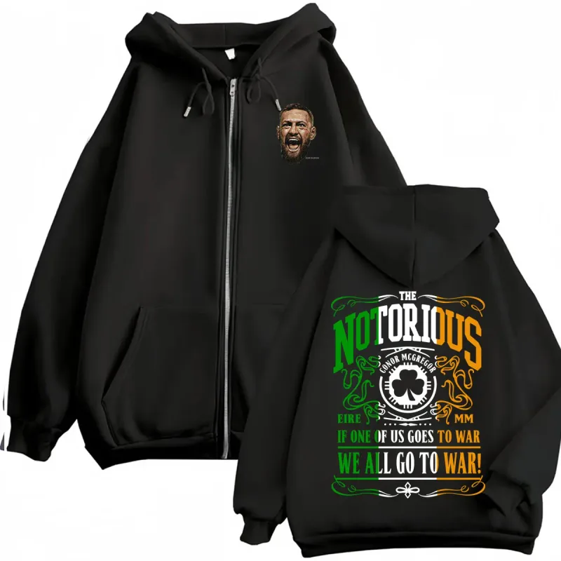 The Notorious Conor Mcgregor Zipper Hoodies Men Women Violence Aesthetic Sweatshirts Jacket Casual Fleece Zip Up Pullovers Coats — image 1