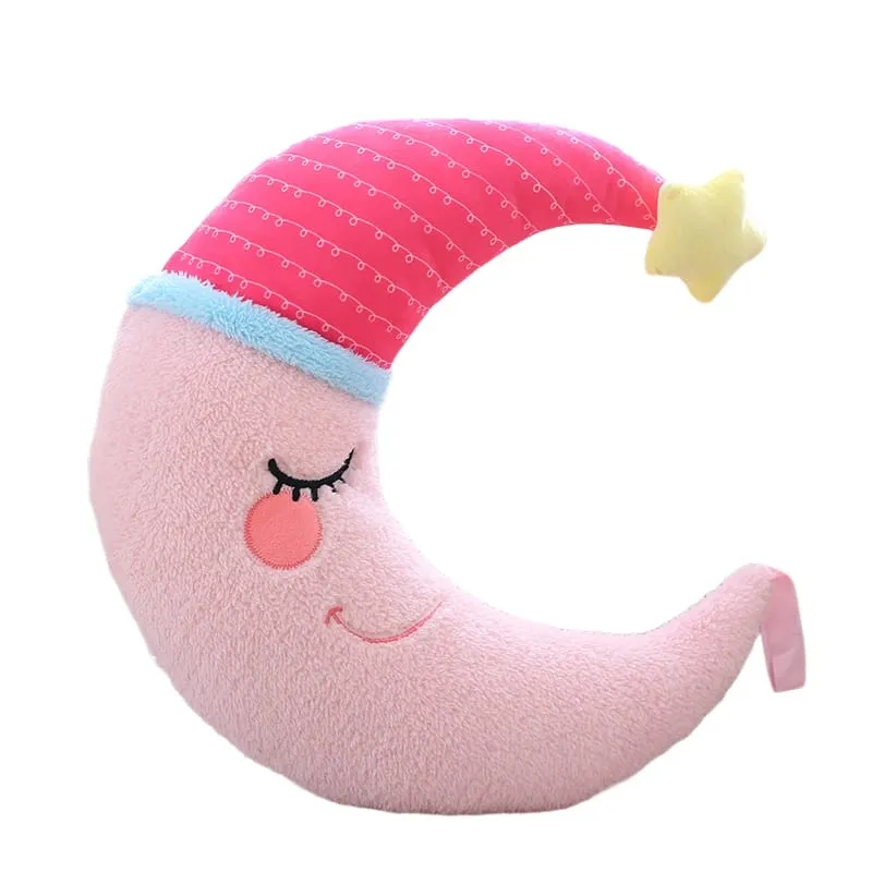 Fantastic Star Cloud Moon Rainbow Plush Pillow Stuffed Sky Natural Cushion Yellow Pink Blue Shy Emotion Plushie Decoration Gift