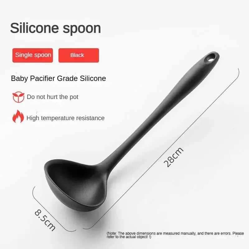 1 /7 részes szilikon konyhai edénykészlet - tapadásmentes, spatula kanál szkimmer tésztacsipesz és egyebek főzéshez és sütéshez — image 11