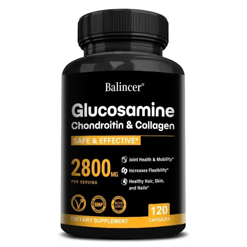 Glucosamine Chondroitin MSM Support Bone Health and Relieve Joint Discomfort Increases Flexibility - Joint Support Supplement