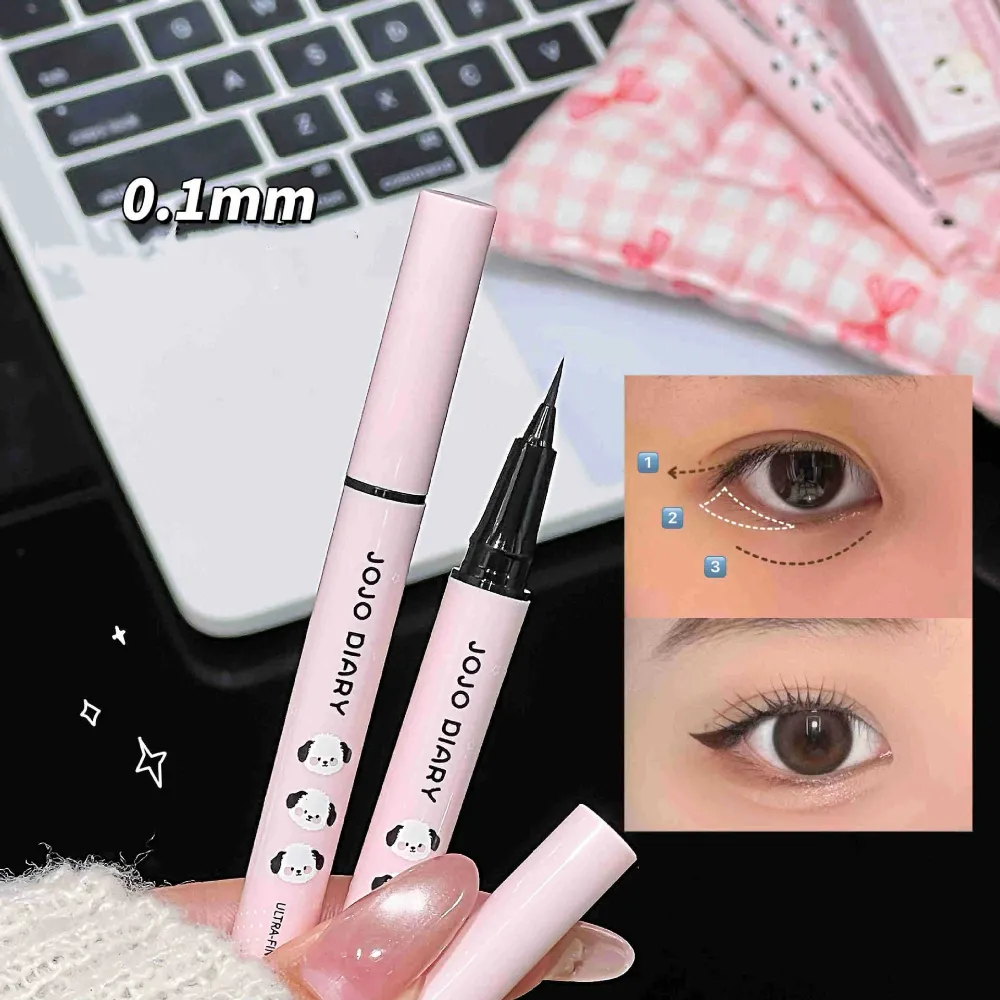 Quick-dry Eyeliner Pencil Makeup Lasting Smooth Ultra Thin Black Brown Matte Eye Liner Waterproof Liquid Eyeliner Pen Cosmetics — image 5