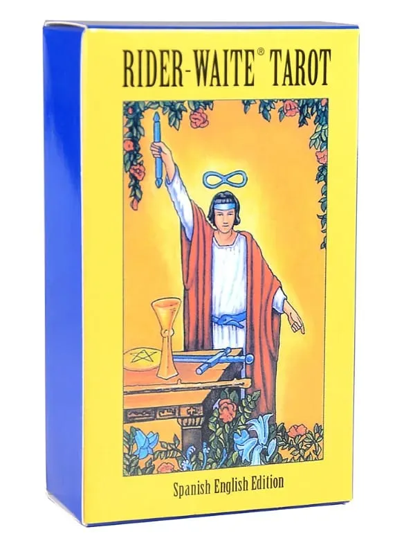Angol/spanyol változat Klasszikus A lovas Tarot Kártya Jóslás Társasjáték Játék Nyaralásos Játékok Várakozás Tarot Pakli füzet