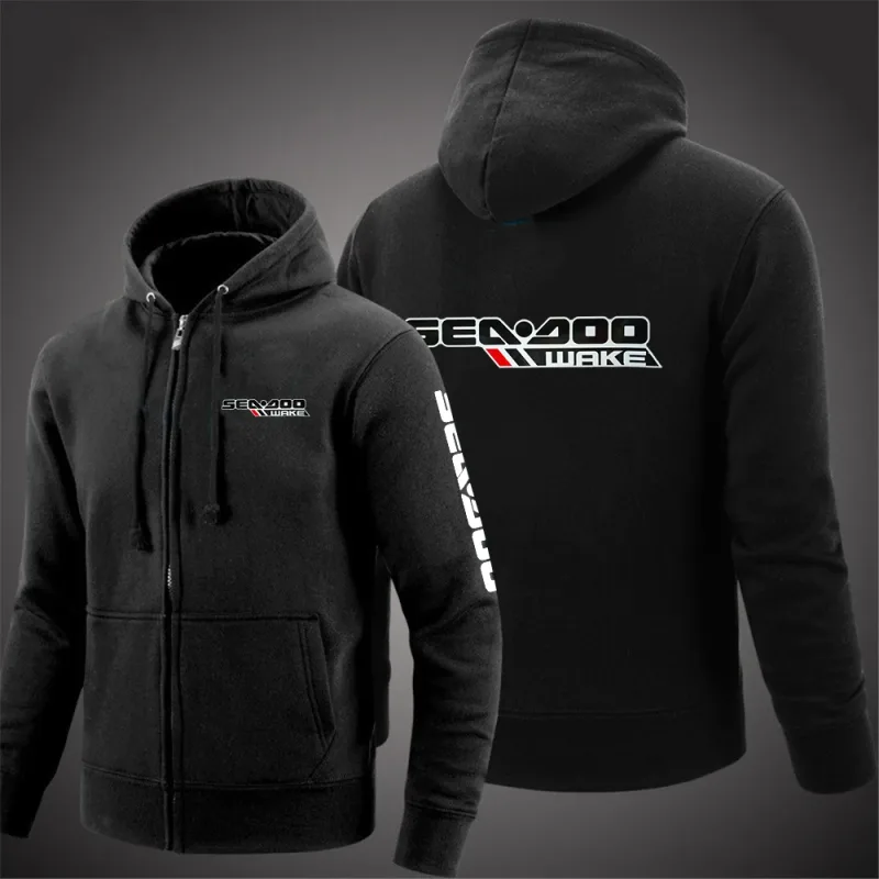 Sea Doo Seadoo Moto 2023 Men New Long Sleeves Cotton Solid Color Zipper Couples Hoodies Custom Sweatshirt Fashionable tops