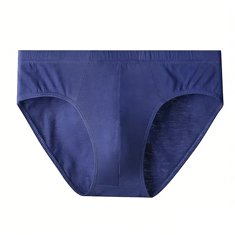 Random 5pcs Pure Cotton Mens Briefs Solid Color Men Underwear Plus Size L-6XL Men's Breathable Panties Sexy Elastic Men Briefs — image 3