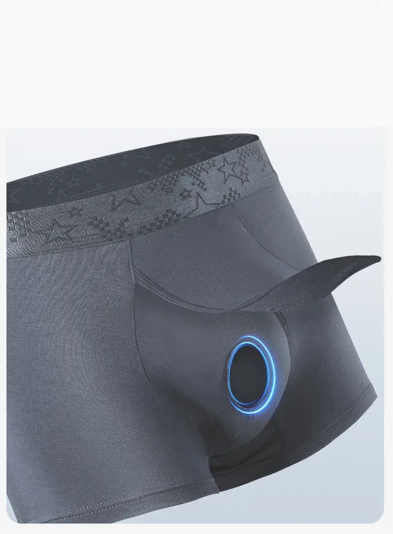 Panlalaking Boxer Shorts Modal na Kasuotang Panloob na Panti ng Lalaki Solid Breathable Bullet Separation Pouch Underpants Panlalaki Trunks Cueca Plus Size — image 2