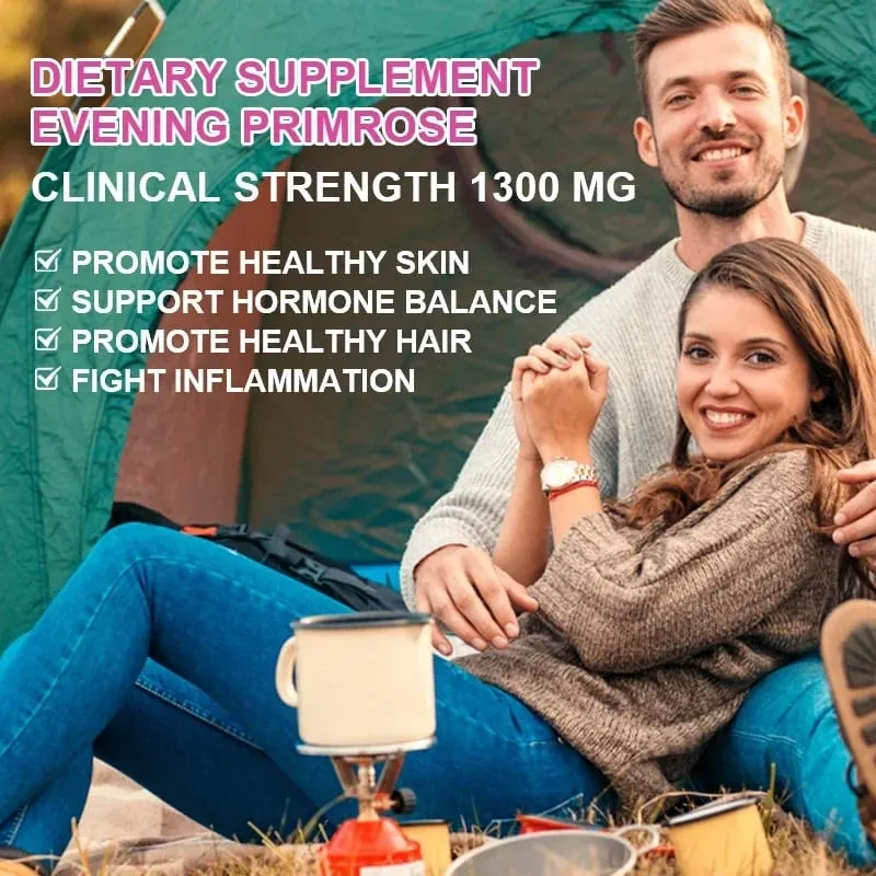 Evening Primrose Oil 1300mg with Rich GLA & Essential Nutrients Balance Hormones Support Women's Comfort & Enhance Skin Health — image 2