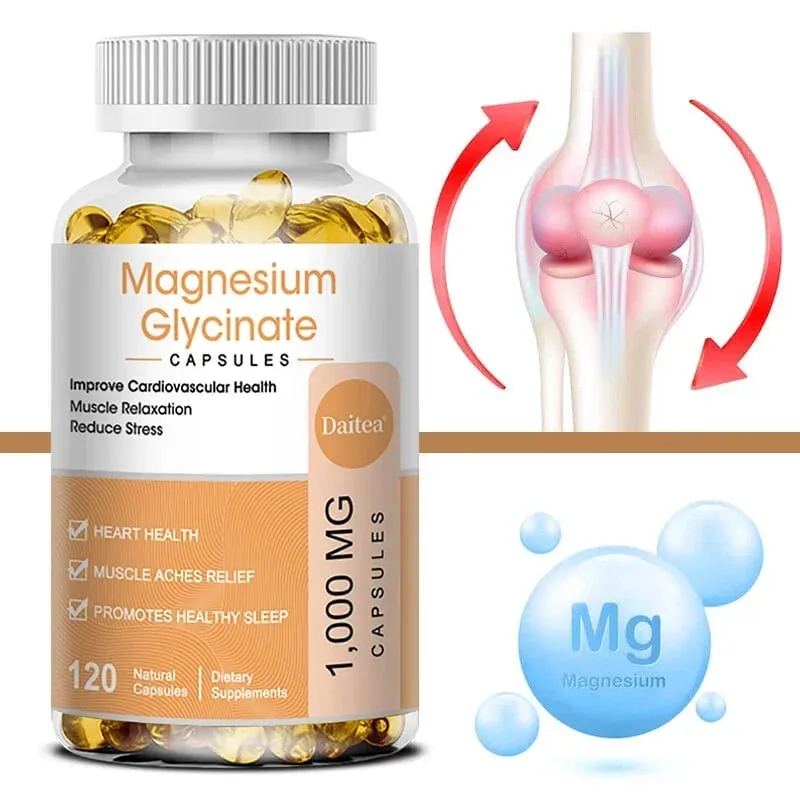 Magnézium-glicinát kapszula – segít a stresszes izomzatban, alvásban, ízületekben, csontokban, immunrendszerben és szív- és érrendszeri egészségben — image 2