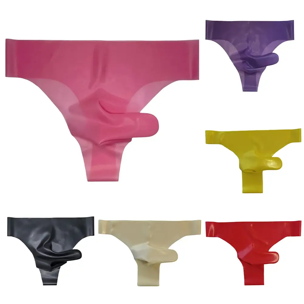 Sexy Nightwear Mens Latex Underwear Comfortable Latex Safety Panties Men\'s Thongs Brand New Condition Classic Brief Style