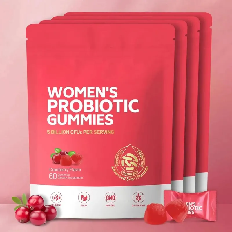 Women Probiotic Gummies with Prebiotic Fiber 5 Billion CFU Support Gut Digestive Balance Immune Defense Women PH Wellness 60 Ct — image 10