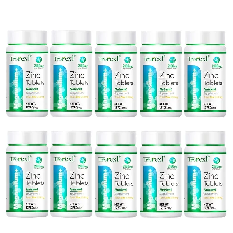 Best Magnesium Zinc Supplement 60 Tablets Increase vitality Immune Health — image 11