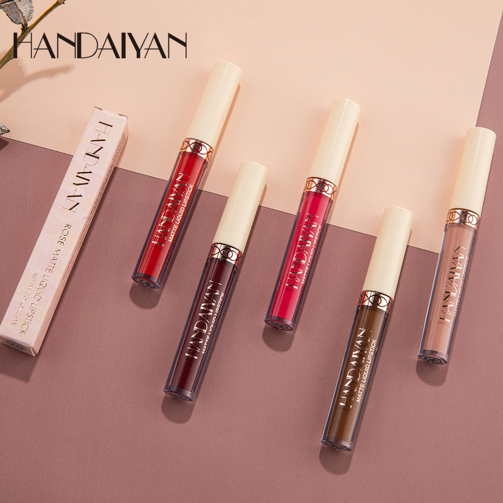 Αδιάβροχο Nude Matte Liquid Lipstick Αντικολλητικό Cup Lip Tint Μακιγιάζ Matte Red Lip Gloss Cosmetics Κραγιόν μακράς διαρκείας Make Up