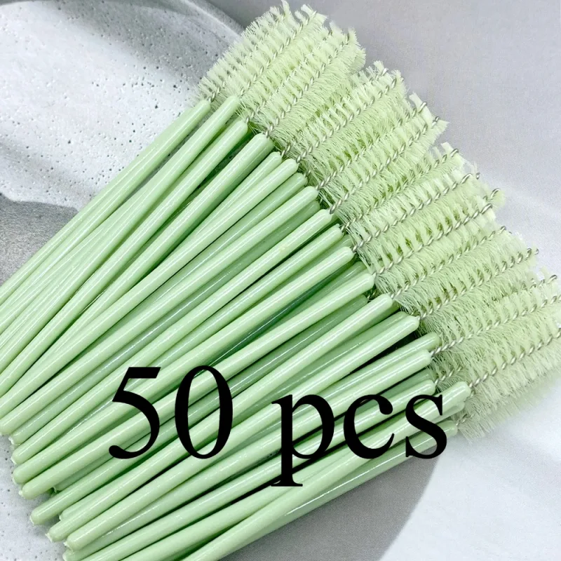 Zanse 50/500 pcs Eyelash Eyelash Brushes Eyelash Spoolies Mascara Wands Applicator for Eyelash Extension Makeup Tool — image 8