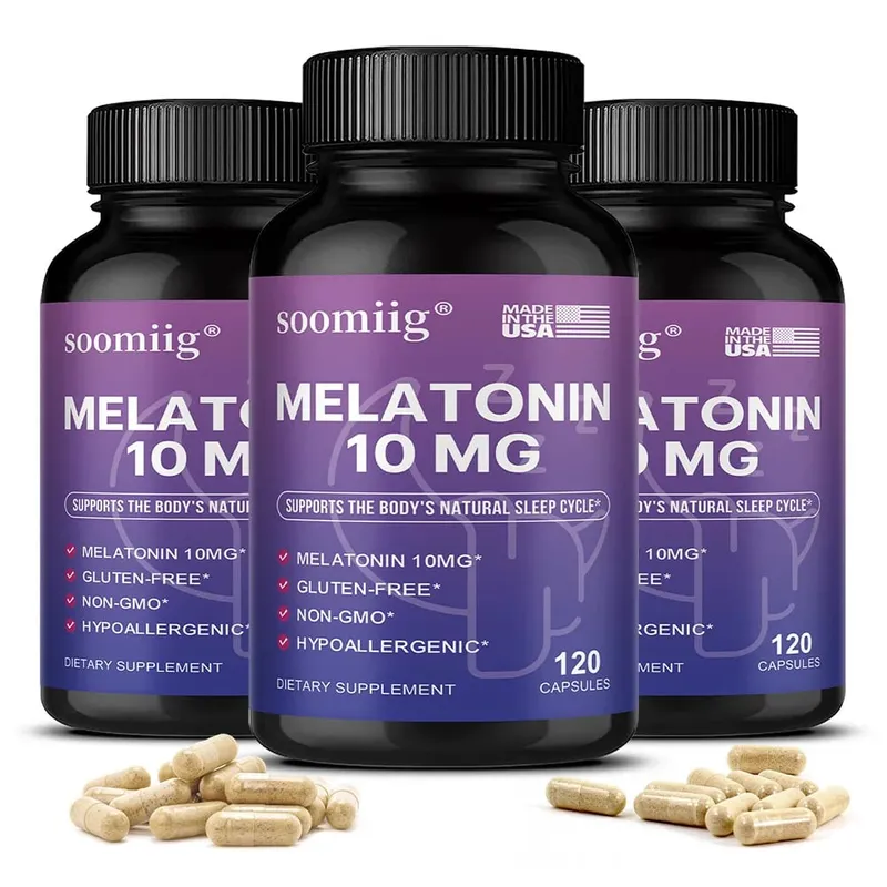Melatonin 10mg Gummies & Capsules 30/60/120pcs - Fall Asleep Naturally Fight Insomnia Support Immunity & Improve Rest Quality — image 11