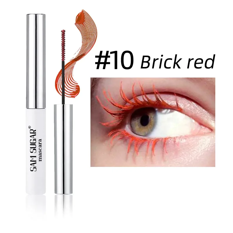 Colorful Slender Mascara Waterproof Fast Drying Curling Eyelashes Multicolor Lashes Makeup Long Lasting Blue Green Cosmetics — image 18