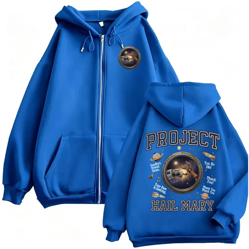 Projeto Hail Mary Moletons Jaqueta Casacos Rocky Jazz Hands Amaze Zip Up Hoodies Homens Mulheres Moda Pulôveres com Zíper de Alta Qualidade — image 9