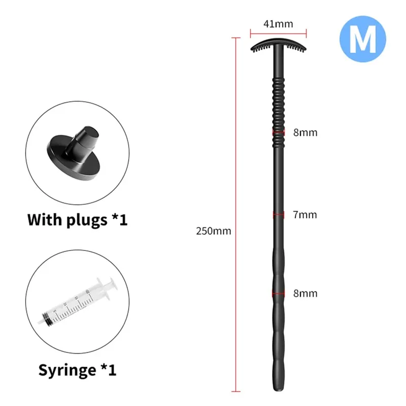 Hollow Penis Plug Enema Flush Silicone Stick Catheter Urethral Sounding Dilation Male Masturbator Sex Toy for Adult Man Expander