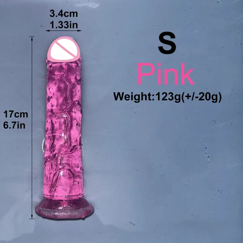 Olcsó 5 színű kis átlátszó vibrátor tapadókorong Jelly Dick női erotikus anális szex játékok Puha klitori hüvelyi maszturbátorok pénisz — image 18