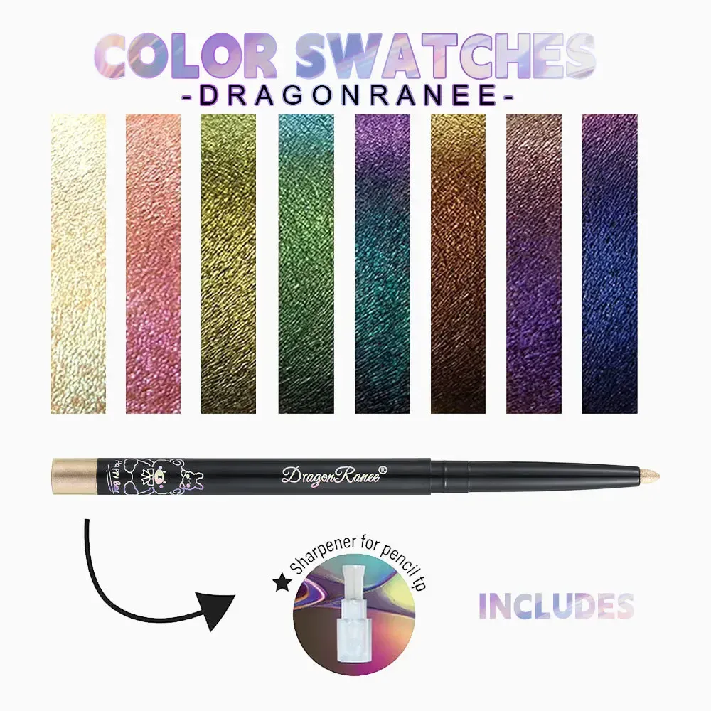 Chameleon Eyeliner Gel Στυλό Αδιάβροχο Chameleon Eyeshadow Pencil Long Wear MultiChrome Eyeliner Glitter Highlights Μακιγιάζ ματιών — image 6