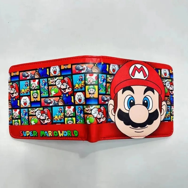 Κοντό πορτοφόλι Super Mario Student Personality Kawaii PU Αδιάβροχο Πολυλειτουργικό Βολικό αναδιπλούμενο κλιπ αλλαγής κάρτας — image 3