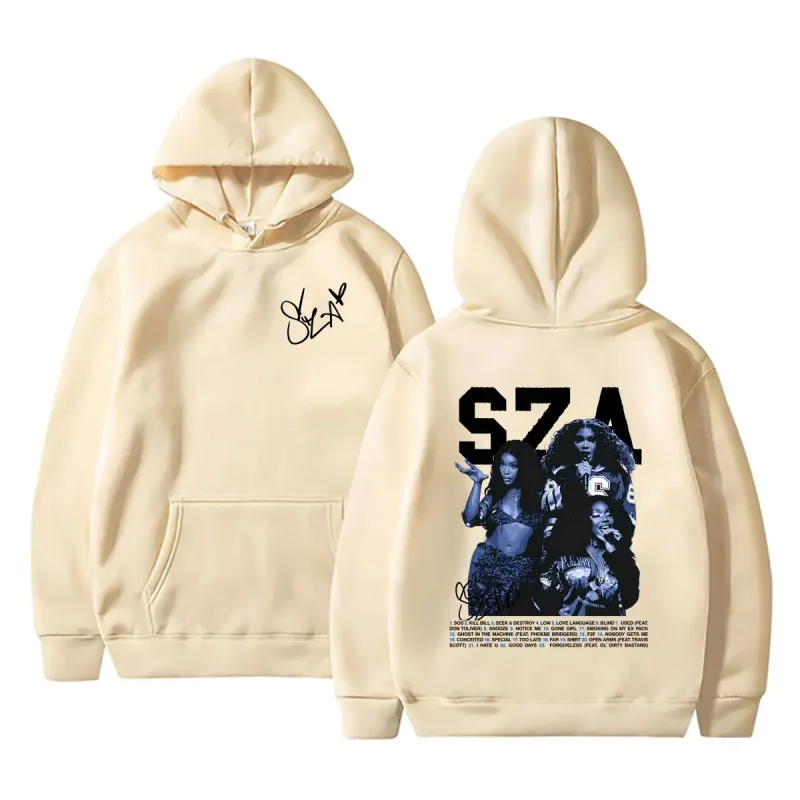 Hot Rapper SZA SOS Graphic Hoodie Men Women Hip Hop Fashion Oversized Hooded Sweatshirt Unisex Vintage Casual Pullover Hoodies — image 7