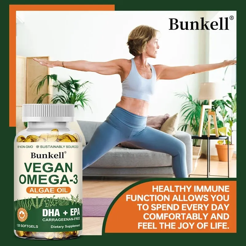 Omega 3 algaolaj | Plusz DHA EPA nem GMO Általános egészség | Halolaj-helyettesítő 120 kapszula Lágy kapszula — image 4
