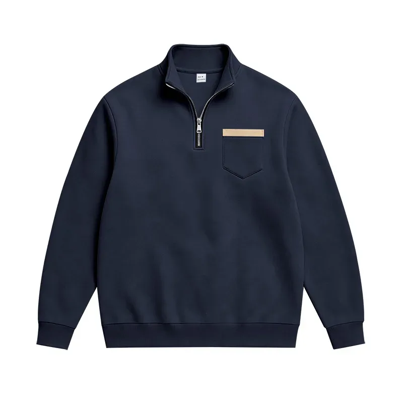 Homens 2026 outono inverno item quente velo forrado gola solta vintage moletom casual commuter moda masculina outerwear diário — image 12