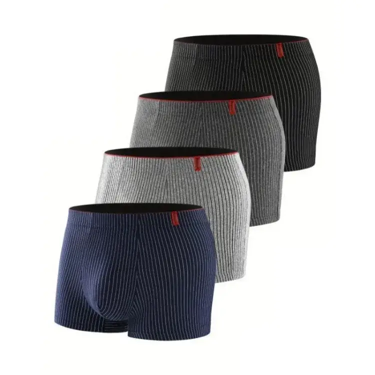 Men's Boxer Underwear Soft Breathable And Comfortable Briefs Striped Trendy Personality Casual Loose Boxers Panties Stylish — image 9