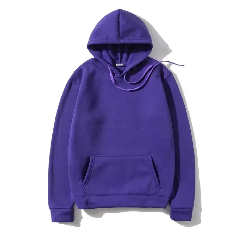 Men's and Women's Solid Color Pocket Hoodies Sports Fitness Sweatshirts Fashionable Casual Pullovers Multi Color — image 21