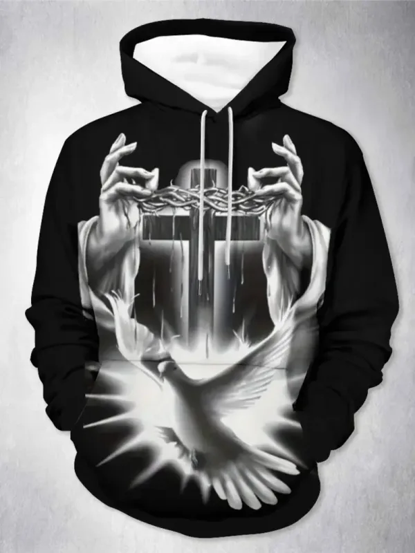 New 3DPrint Animal Graphic Hoodies For Man Sweatshirt Hrajuku Street Fall Casual Long Sleeves Y2k Men Clothing Menswear Clothing — image 6