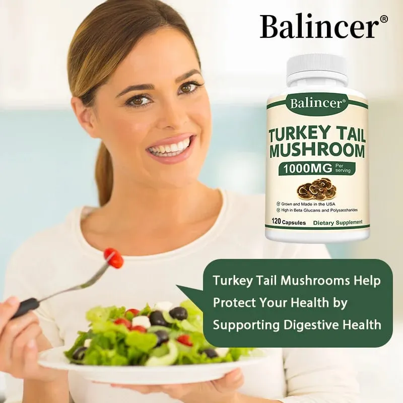 Turkey tail mushroom supplement capsules enhance immunity intestinal immune health metabolism — image 2