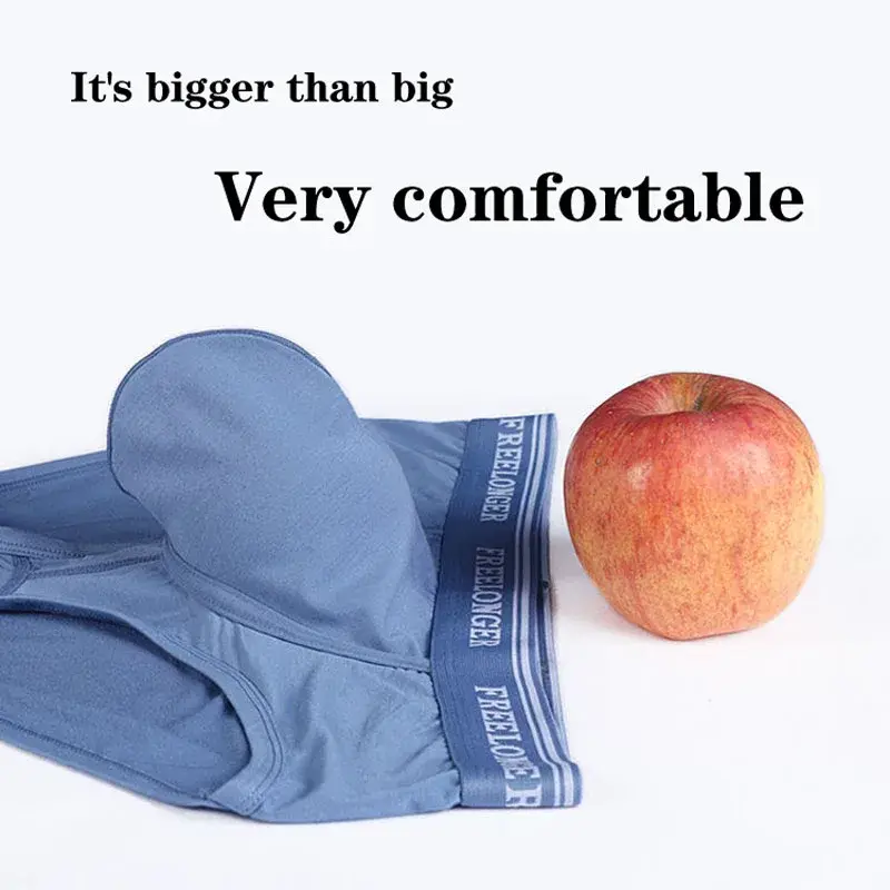 Mens Everyday Large Pouch Underwear U Convex Bulge Enhancing Durable Seamless Cotton Briefs Breathable Low Rise Boxer Shorts Fit — image 10