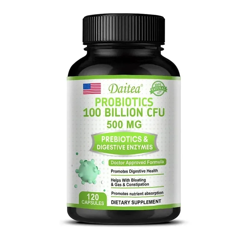 Probiotics 100 Billion CFU with Prebiotics & Digestive Enzymes Gut Health Digestion Bloating Relief & Immune Support — image 10