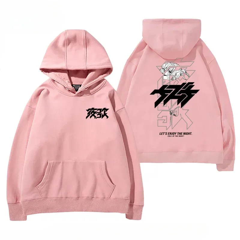 Y2K GECENİN anime ÇAĞRISI NAZUNA Nanakusa Komik Kapüşonlu Hip Hop Baskılı Sweatshirt Poleron Hombre Sokak Giyimi Harajuku Eşofman Takımı — image 7