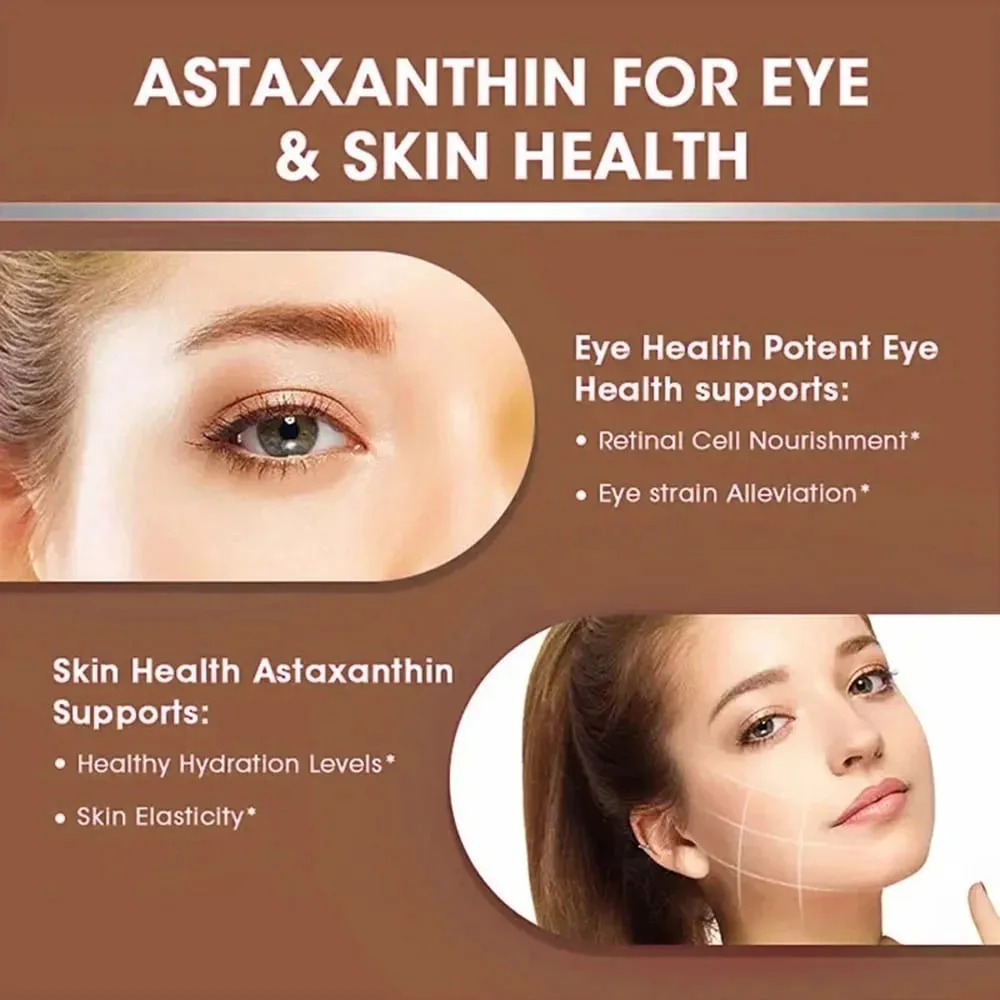 Liposomal Astaxanthin Supplement 24 MG Antioxidant Stronger Than VIT C Support for Cardiovascular Gut Skin + Eye Health — image 4