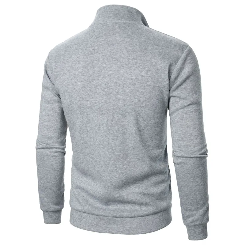 Frühling Herbst neue Casual Halb Zipper stehkragen sweatshirt Trend Einfache schlanke männer Pullover langarm tops männer sweatshirt — image 11