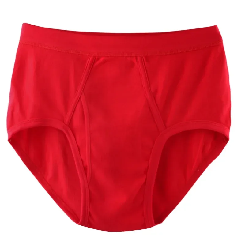 Solid Color Fat Plus Size Men's Underwear Mens Underpants 100% Cotton Comfortable Breathable Loose Large Size Men Briefs Panties