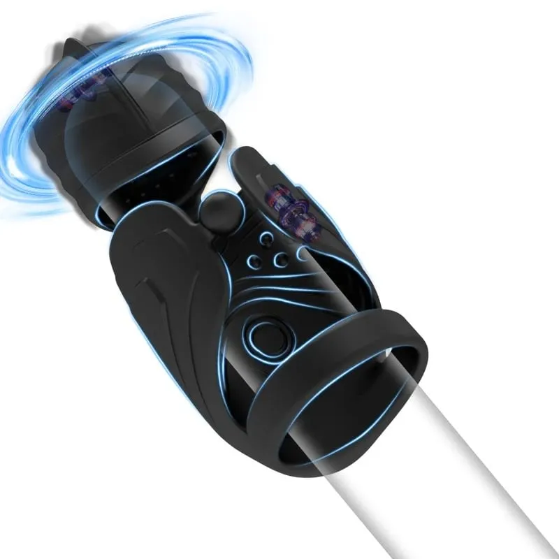 Makk edző kakas férfi maszturbátor 10 üzemmódú vibrátor+csavargó kakas makkstimulátor hordozható zsebes punci pénisz gyakorlat szexjáték — image 1