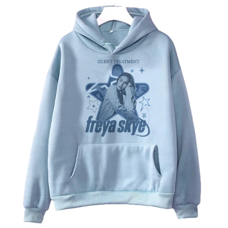 Freya Skye 2000s fashion hooded sweatshirt - Women's loose fit - Men's version. Cutecore. Suitable for both men and women. — image 14