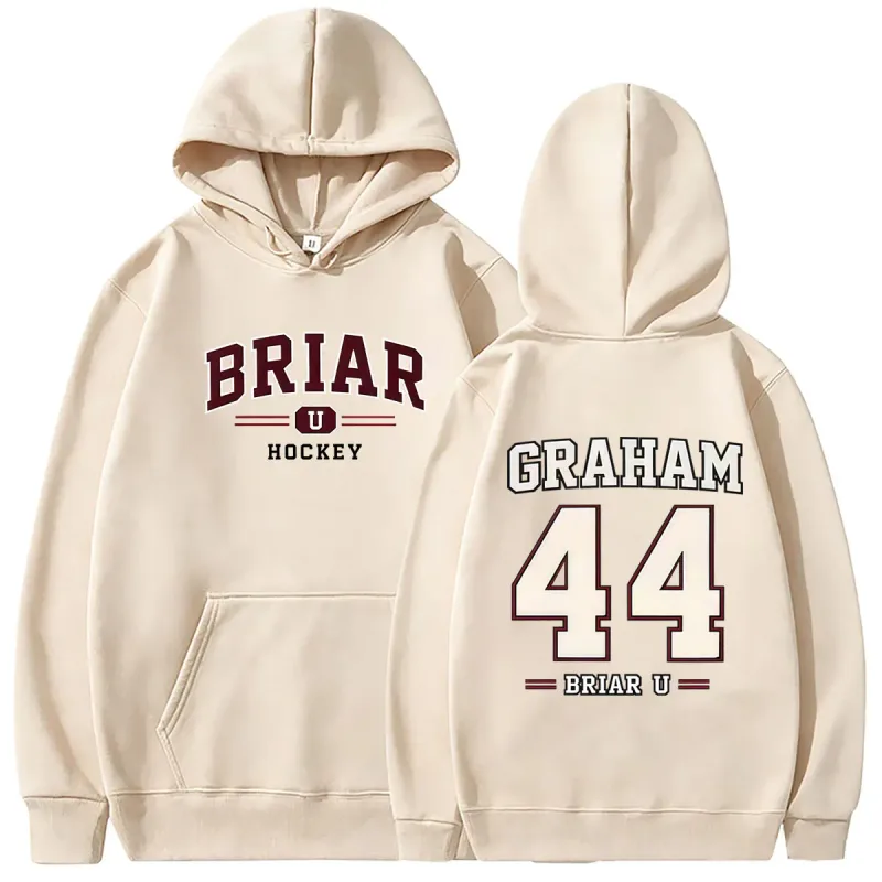 Off Campus Briar University Hockey Graham 44 Graphic Hoodie Men Women Vintage Oversized Sweatshirt Male Fashion Pullover Hoodies — image 9