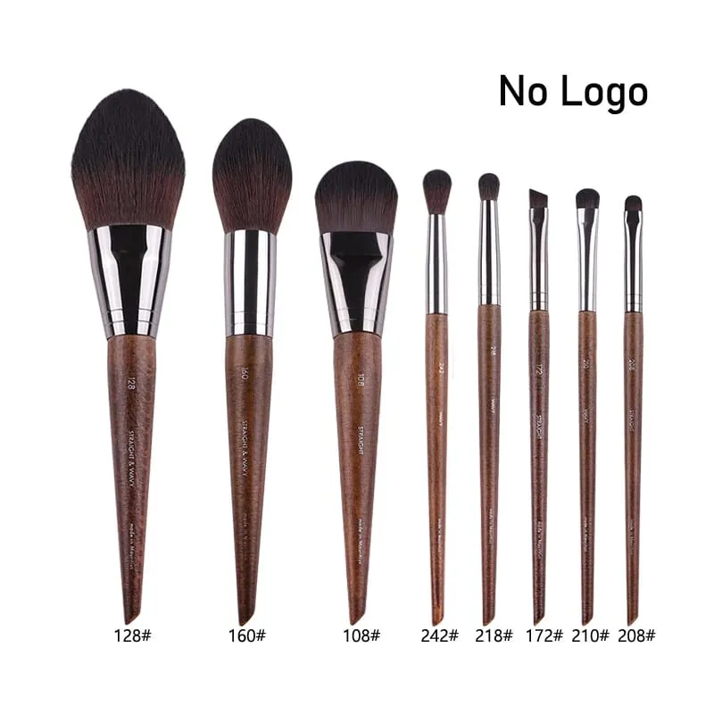 Ensemble complet de pinceaux de maquillage pour les yeux en bois naturel, kit de maquillage Pro pour fard à paupières, surligneur, sourcils, lèvres, cils, pratique — image 9