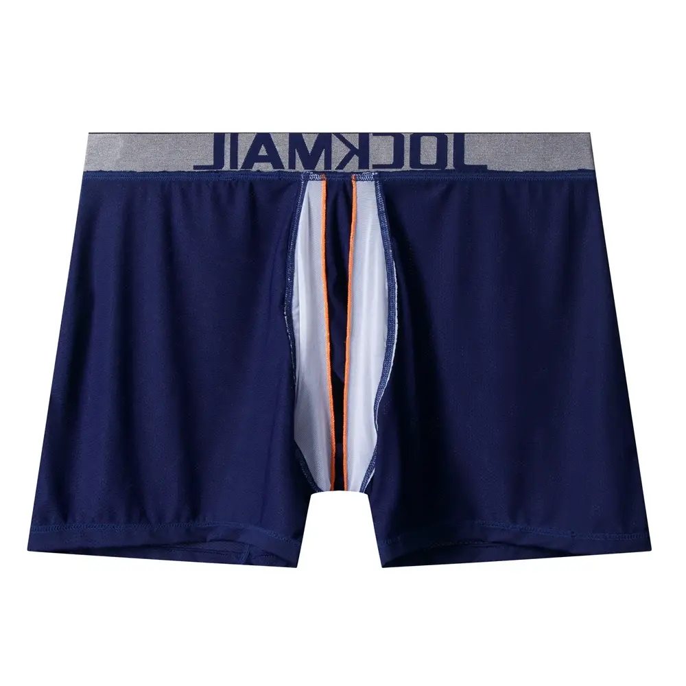 Sexy roupa interior masculina boxer 3d em forma de rede bolsa projetada painéis de malha respirável masculino boxershorts tronco cuecas masculinas — image 21
