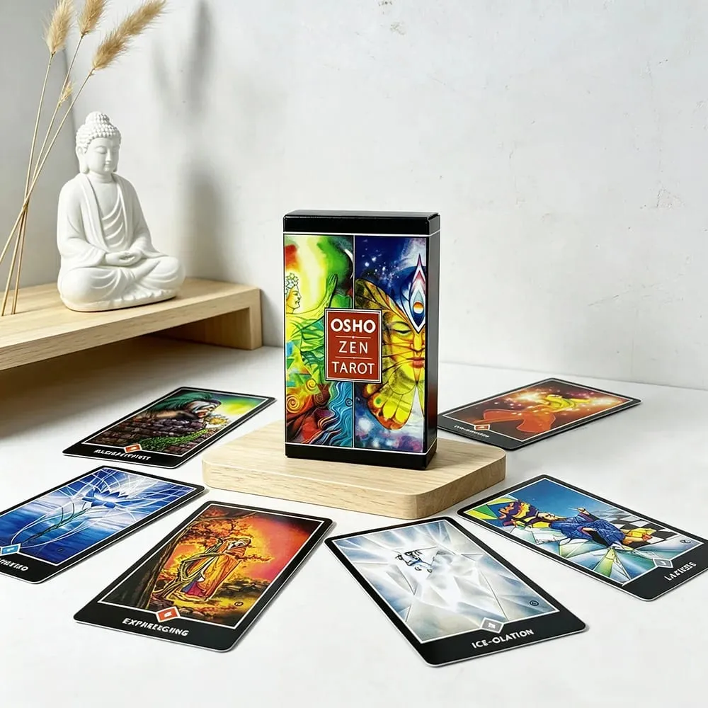 Osho Zen Tarot Cards 79Pcs English Version Divination Board Game Cards Game – Mindfulness & Meditation Deck for Spiritual Growth — image 2