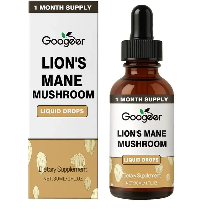 Googeer Lion's Mane Mushroom Liquid Drops Memory and Focus Support for Cognitive Clarity Mental Agility Alcohol-Free 30 ML