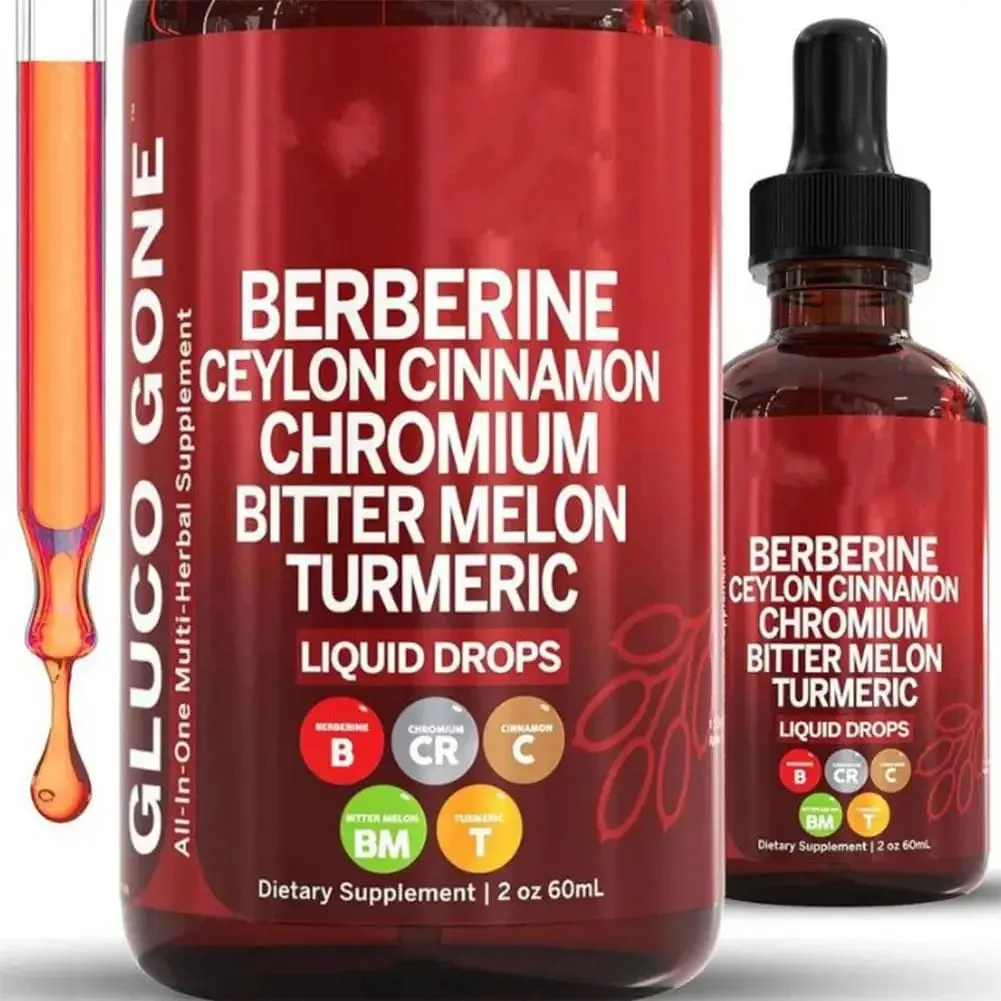60 ml Berberine fahéjas cseppek az egészségért, az immunrendszer támogatásáért, a belek egészségének anyagcseréért, antioxidáns - ceyloni fahéj ízű — image 1