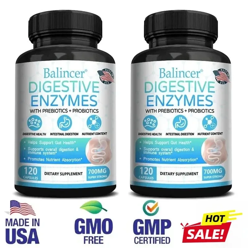 Organic Digestive Enzyme Probiotic Capsules Prebiotic Nutrition Digestion and Gut Health Immunity Suitable for Adults and Men — image 9