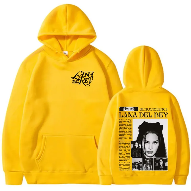 Singer Lana Del Rey Hoodies Men's Women Clothing Hooded Sweatshirts Fashion Hip Hop Long Sleeves Oversized Pullovers Streetwear