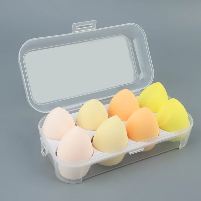 4/8db kozmetikai puff smink szivacs turmixgép Beauty Egg Soft alapozó szivacsok púderpuff női smink kiegészítők szépségápolási eszközök — image 12