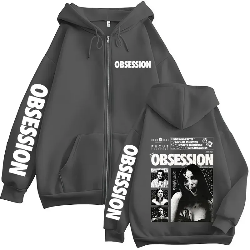 Horror Movie Obsession Nikki Zipper Hoodies Men's Women Casual Gothic Loose Long Sleeves Zip Up Hooded Sweatshirts Jackets Coats — image 5